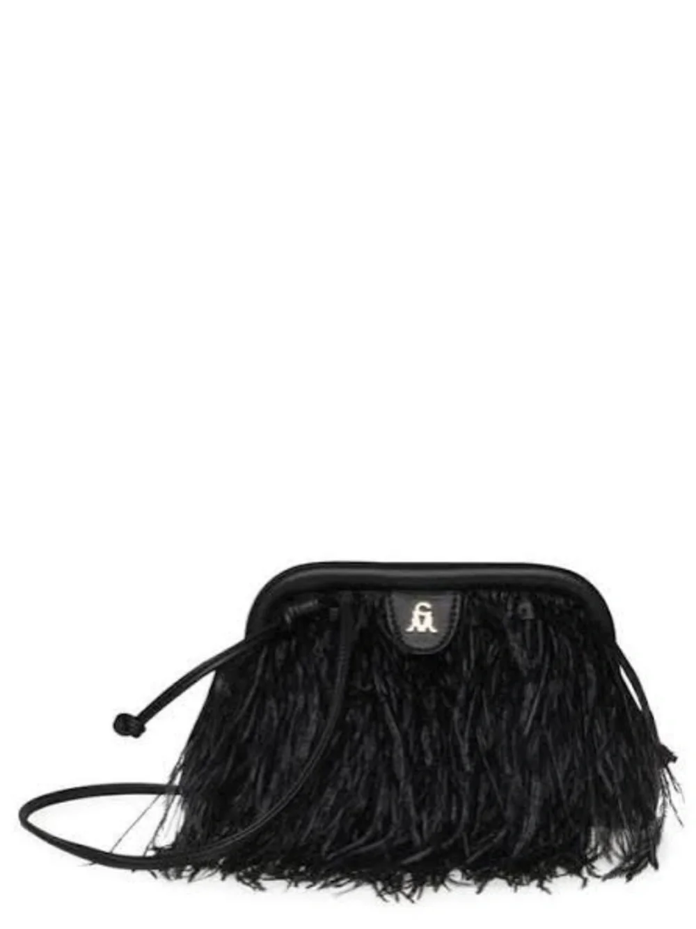 NWT Steve Madden Black Feather Nikki Clutch